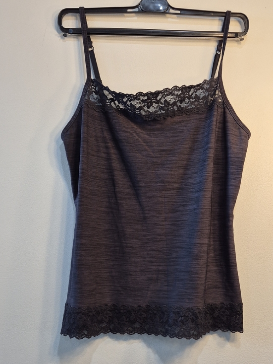 Vanity Fair Tops - 🌟 4 For $ 15 🌟 Vanity Fair Charcoal Lace-Trim Camisole